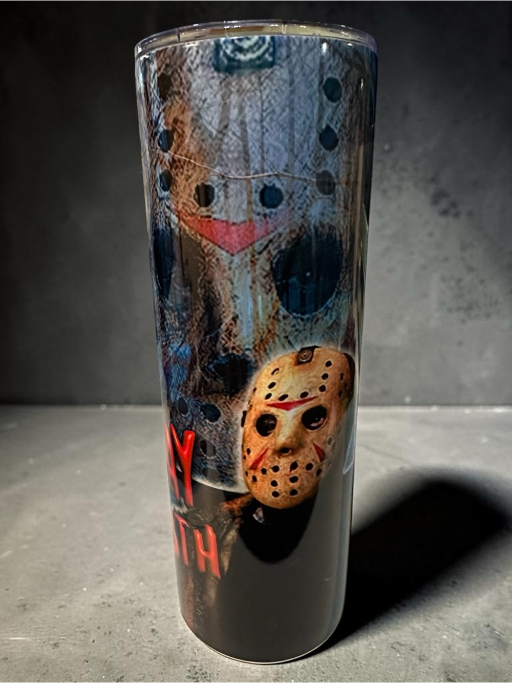 Horror-Themed Jason Mask Stainless Steel 20oz Tumbler